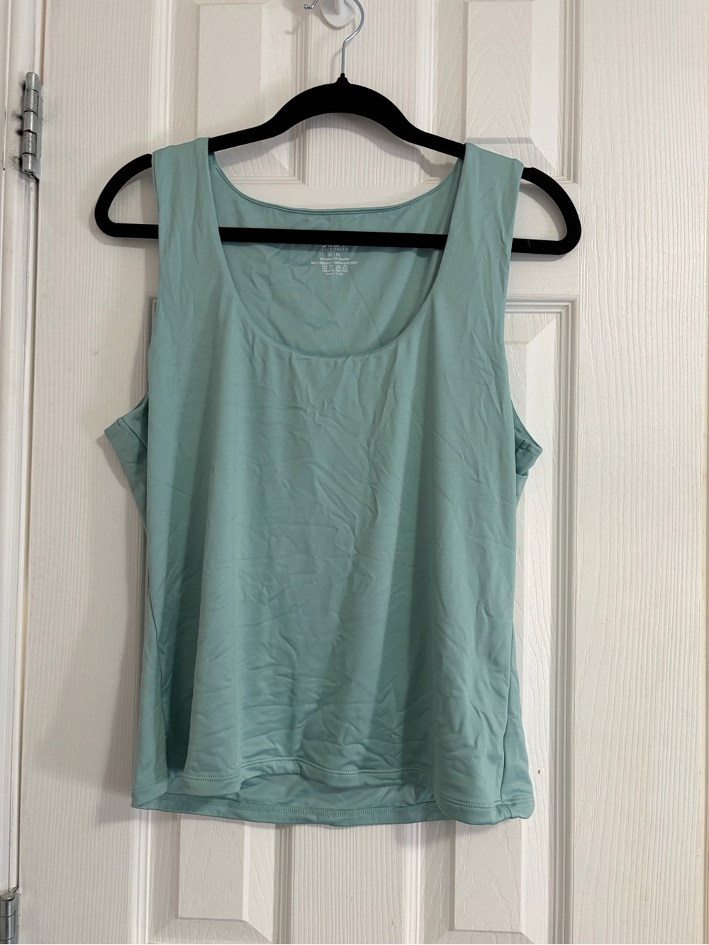 Suzy Shier Light Aqua Scoop Neck Tank Top